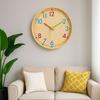 Colorful Numeral Wall Clock Non Ticking Children Clock Easy Read Quartz Clock  Home Office Decors