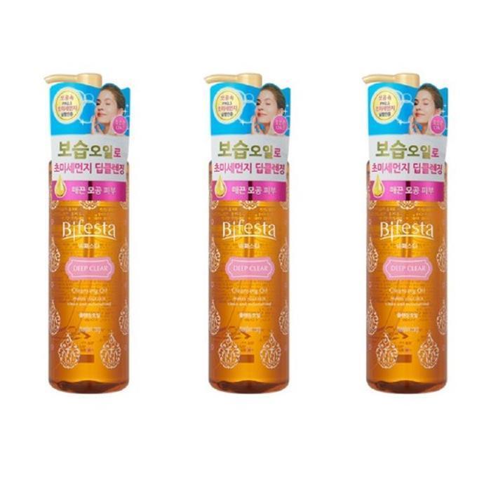 Bifesta Cleansing Oil Ultrafine Dust Removal Deep Clear 230ml x 3 Facial Deep Cleansing