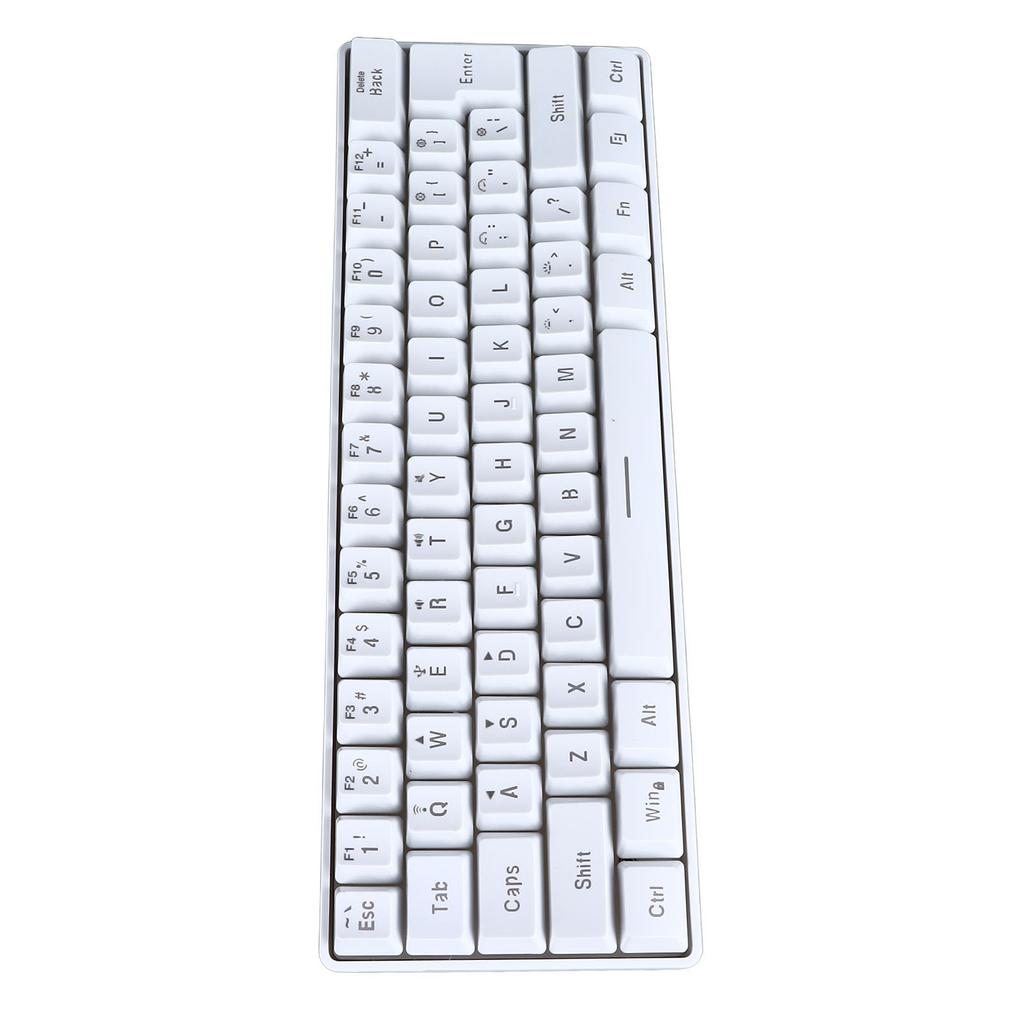 61 Keys Gaming Keyboard 2.4G Bluetooth Wired 3 Modes Keyboard RGB Backlit Membrane Keyboard for Home Dormitory Office