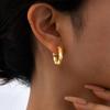 Chic Tassel Knotted Tassel Earrings for Women Cubic Zirconia Huggies Hoop Earrings Female Daily Jewelry Gift