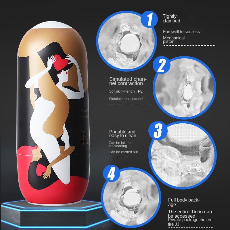 Transparent Male Masturbator Artificial Pussy Vaginal for Men 18 Glans Sucking Penis Pump Sex Toys Erotic Spikes Exerciser