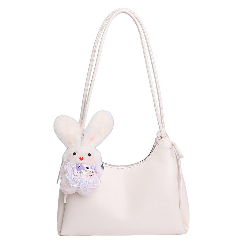Large capacity tote bag women s 2026 spring new sense casual shoulder armpit bag without pendant белый