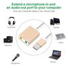 GOOJODOQ 7,1 tarjeta de sonido USB externa Jack 3,5mm Adaptador de Audio USB auricular micrófono tarjeta de sonido para Macbook ordenador portátil PC ZH