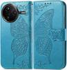 Flip Case for Xiaomi Poco F7 Pro, Butterfly, Blue