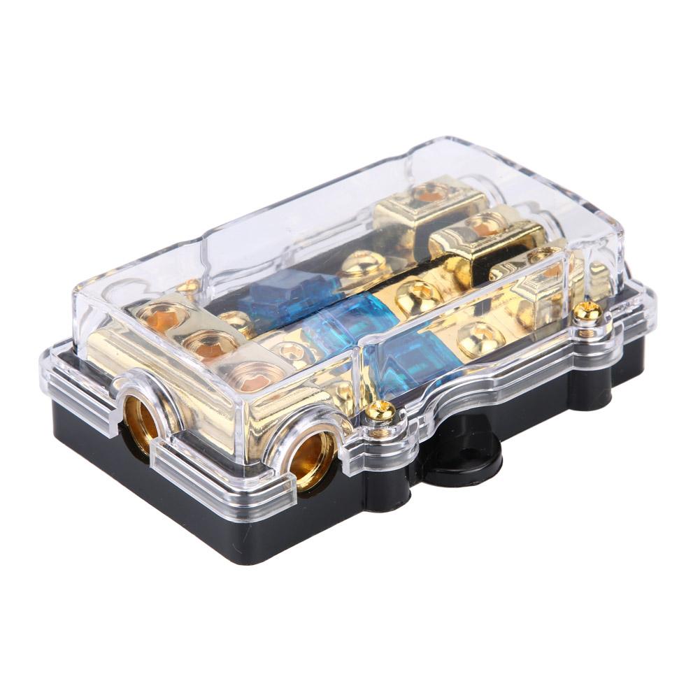 24V 60A Car Auto Stereo Audio Circuit Blade Fuse Holder Box Block 1 in 3 Ways Out