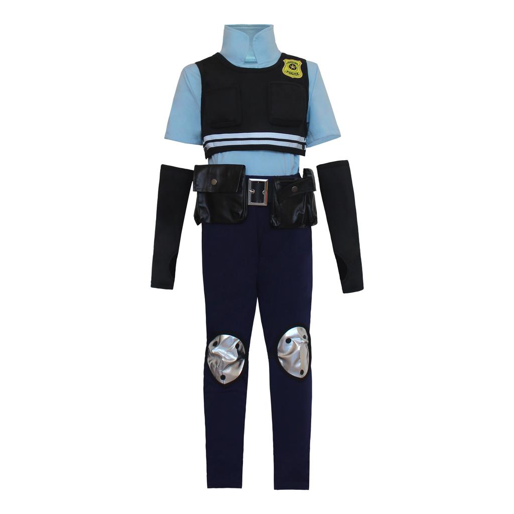 Halloween New Costumes Crazy Animal City Cosplay Judy Rabbit Police Officer Short-sleeved Full Set of Costumes