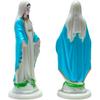 Queenbox 3.9" Plastic Blessed Catholic Mary Sculpture, Grace Lady Hand Italian Style Religious Durable Garden Statue Virgin Mother Figurine, 01