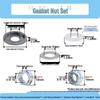 Stainless Steel 3/8 to 1/4 Pan Tilt Tripod Adapter with Dual Hole Conversion Nut