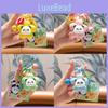 Adorable Cartoon Flower Panda Keychain Charm Cute Pvc Key Ring For Cars And Bags