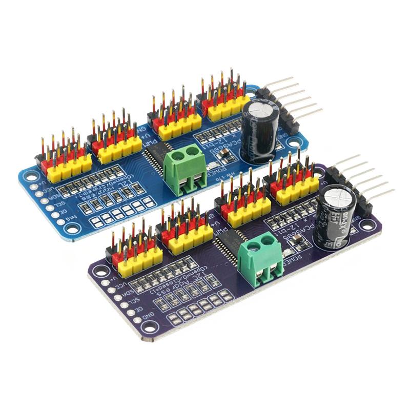 16 Channel Pwm Servo Servo Drive Board Robot Controller Iic Interface Driver Module Pca9685 For Raspberry Pi