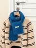 Knitted scarf women's autumn and winter warm solid color couple scarf