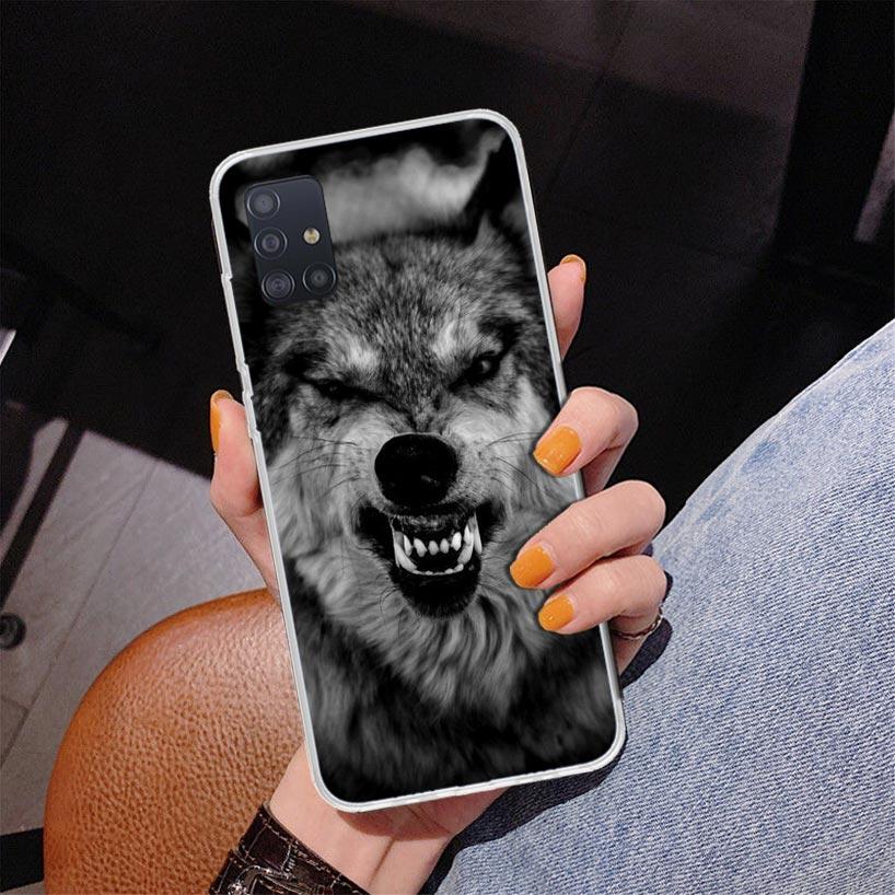 Angry Animal Wolf Fierce Phone Case For Samsung Galaxy A52 A32 A22 A12 A51 A31 A50S A30S A20S A10S Note 20 Ultra 10 Plus S10 A72