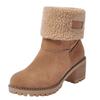 Large size snow boots women's cotton boots women's thickened thick heel thick-soled lamb wool cotton boots two women's boots
