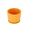Dog Slow Feeder Lick Bowl Silicone Secure Fixation Washable Dog Slow Eating Bowl for Home Indoor Yellow Small Size