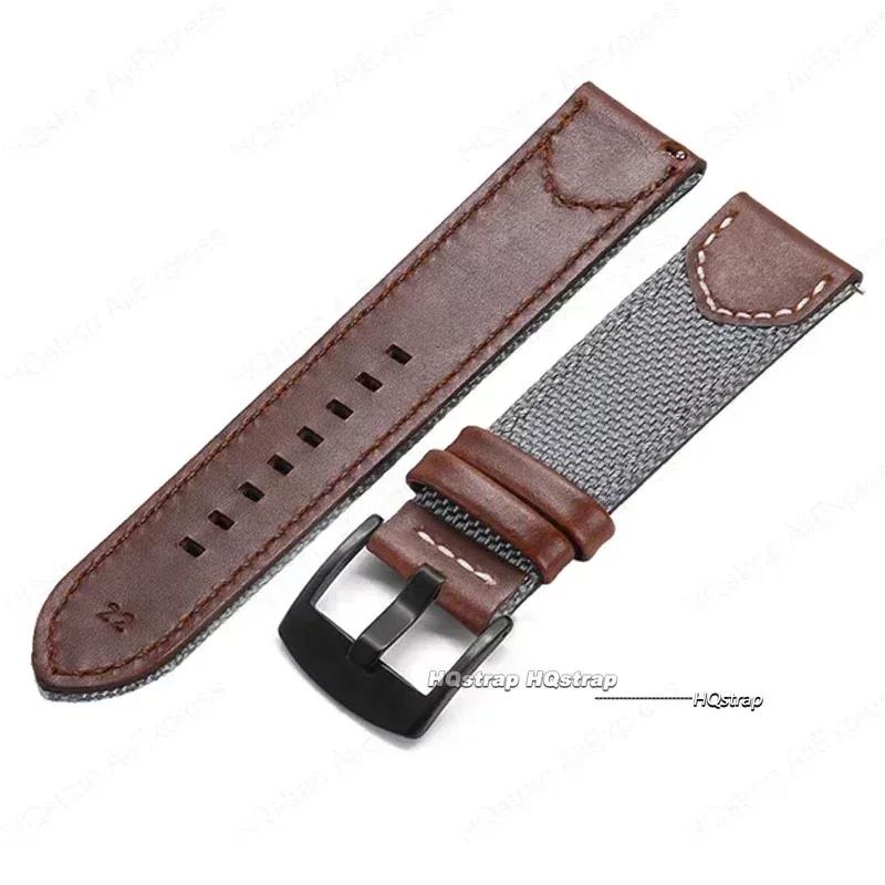 High Quality Nylon Watch Strap Quick Release 20mm 22mm for Huawei Nylon Leather Wristband Men Women Sport Waterproof Bracelet