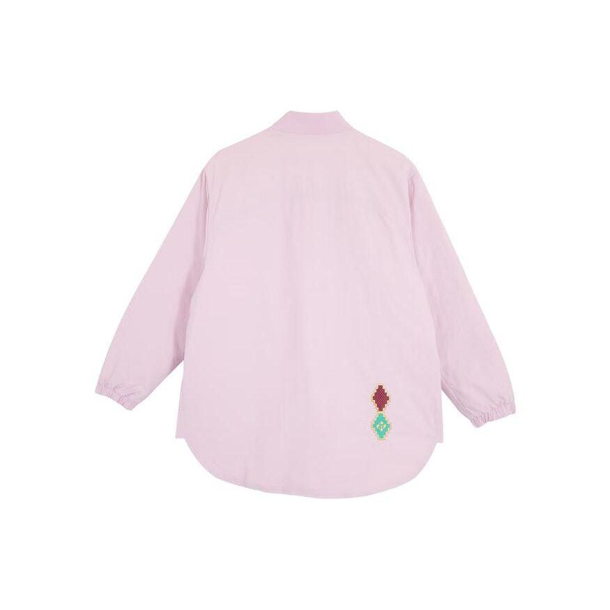 Puma Logo Embroidered Zipper Casual Down Jacket Women Jackets Light-Purple 627821-60