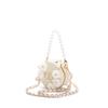 Dior DIY Style Cosmetic Bag Bubble Jellyfish Golden Rose Crossbody Handbag Portable Storage Polyester Fiber Advanced Versatile Golden Daisy