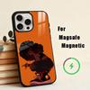 Cartoon Black Girl A-Afro  Phone Case For iPhone17,16,15,14,13,12,11 Plus,Pro Magnetic with Magsafe Wireless Charging