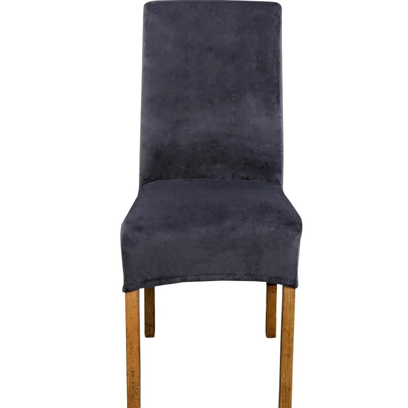 

Чехол на стул размера XL, большой размер, бархатная лисья ткань, длинная спинка, европейский стиль, чехлы на сиденья стульев для ресторана, отеля, вечеринки, банкета