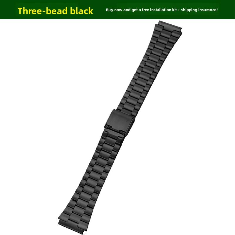 A168 Stainless Steel Case For Casio Electronic Watch A168W A168WA-1 Modified Metal Bezel Watch Case+Strap Suit watchband+Tools