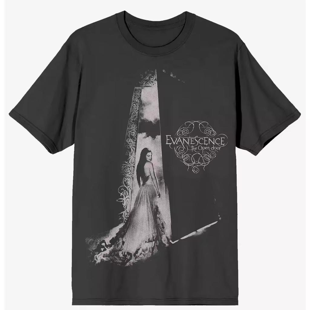 Summer Hot Sale Evanescence 2026 Tour Band Cotton Graphic T-shirt Men Women Vintage Hip Hop Streetwear Oversized T-shirt