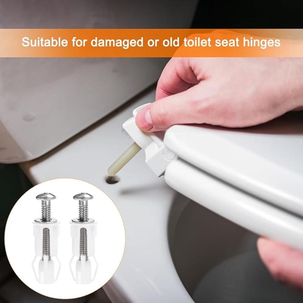 Toilet Lid Fixing Screw Replacement Fitting Kit with Nut Cover for WC Pan Bathroom Hardware Toilet Cover Screws Accessories 4PCS