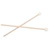 2PCS Bell Mallet Maple Handle Rubber Head Wonderful Sound Quality Xylophone Mallet for Marimba White