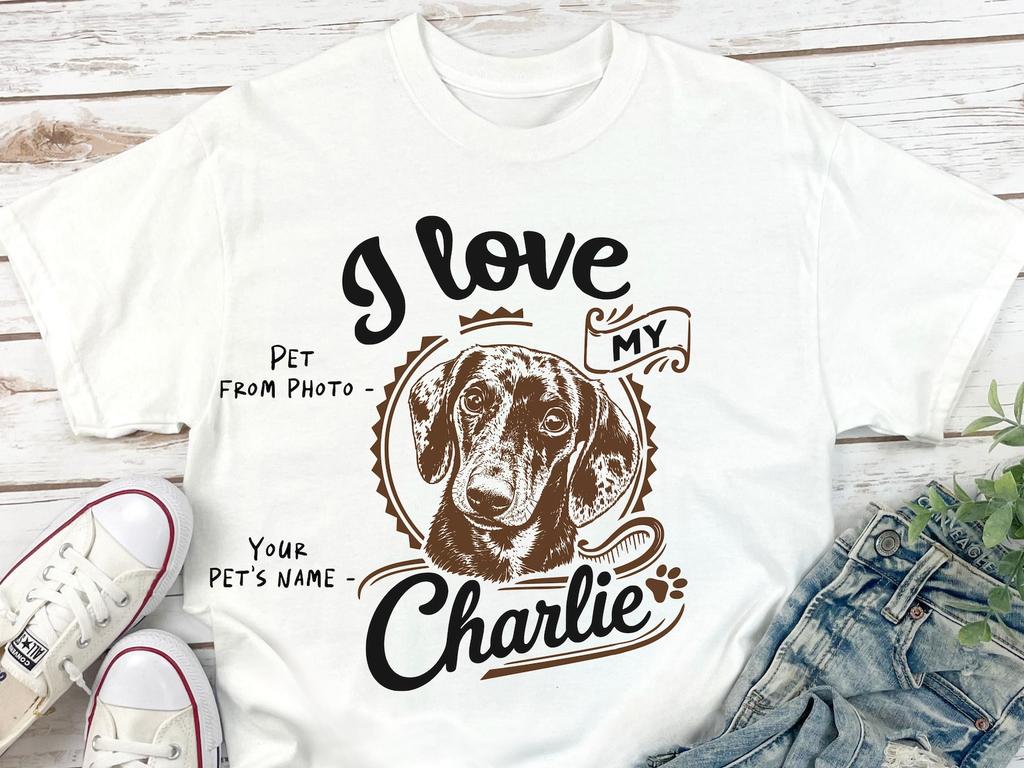 Vintage Custom Pet Portrait Comfort Colors T-Shirt: Personalized Dog Retro Photo Gift Tee - Cat Name Shirt, Dog Mom Gift, Tee Dog Dad Funny