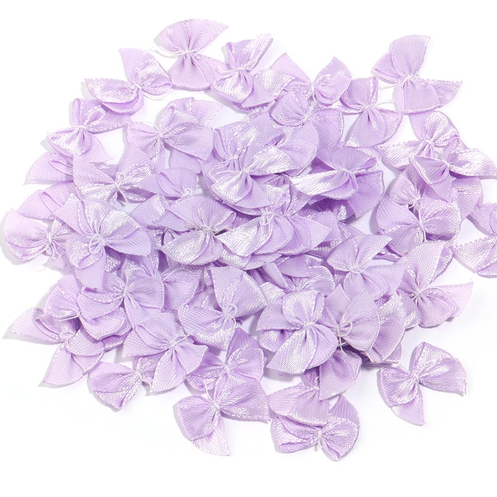 100 Stück/Los Polyester Satinband Schleifen Bunte Kleine Schleifen Für DIY Handnähen Kleidung Weihnachtsfeier Dekoration Zubehör