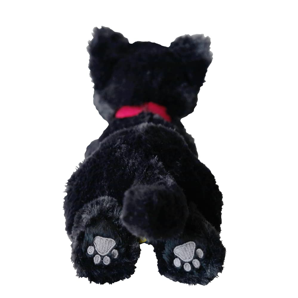 Sun Lemon Knee Cat Plush Toy, Black, SS, 11 X 12 X 29cm, Animal, P-8032