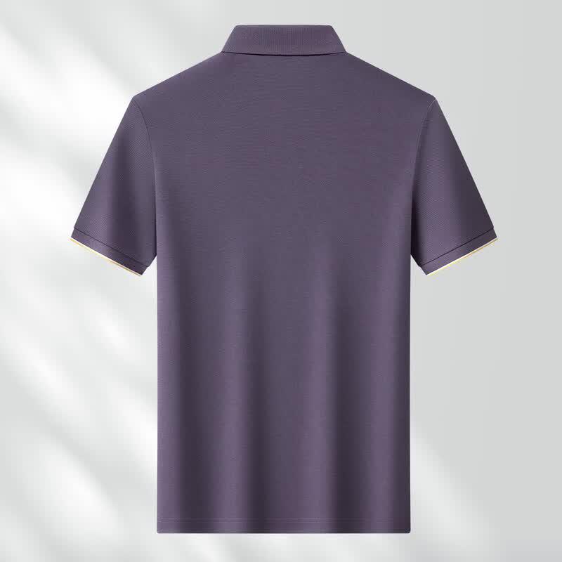 MONTAGUT Men's 2026 Spring/Summer 15% Silk Blend Antibacterial Polo Shirt