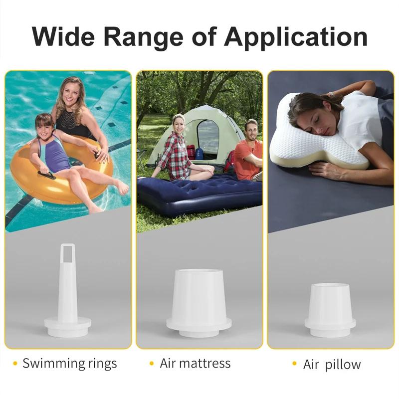Mini Air Pump Electric Air Compressor Portable Quick Inflator Pump for Air Mattresses Beds Inflatable Mats Pool Floats Camping