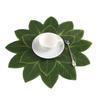 Sottopiatto Resistente al Calore Decorazione Tavola Forma Foglie Verdi Sottopiatto a Prova di Calore Lavabile Sottopiatti per Tavola da Pranzo Isolamento Termico Tavolo