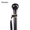 Black Round Wooden Traditional Fashion Walking Stick Decorative Cospaly Party Wood Walking Cane Halloween Mace Wand Crosier 95cm