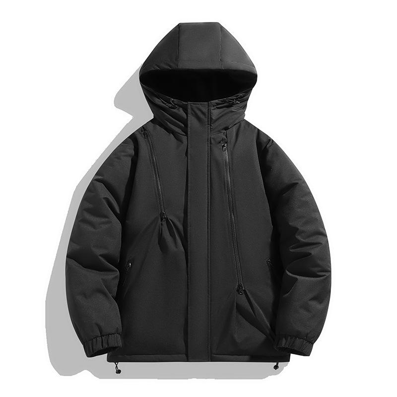 Outdoor couple jacket down cotton jacket men's winter loose hooded cotton jacket jacket thickened warm trendy padded clothes