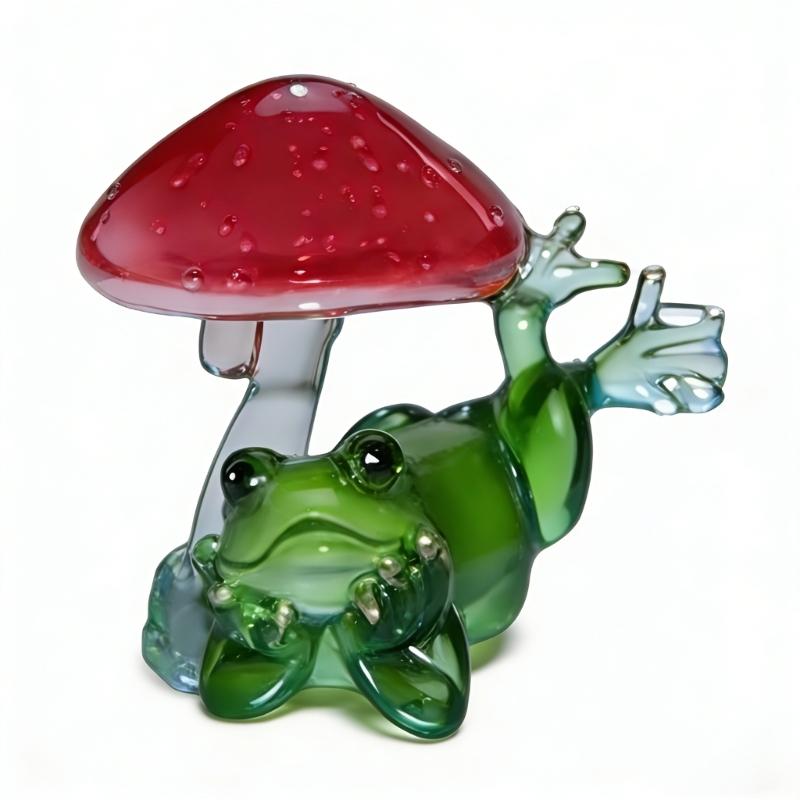 Frogs Statue for Garden Decors Green Frogs Figurines Resin Animal Sculptures Desk Ornament Collectible Gift Women Men