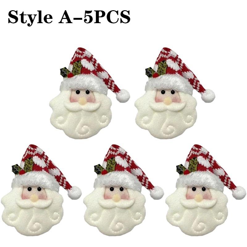 1-10PCSChristmas Knitted Fabric Doll OrnamentsSanta Claus Hanging Decorations XmasTree Pendant Holiday Party Home Scene Supplies