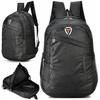 Men's Backpack For Work For Laptop School Youth Spacious Black Solid