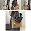 Stylish Black White Brown Khaki Pu Tote Bag For Autumn Winter Commuting With Versatile Design