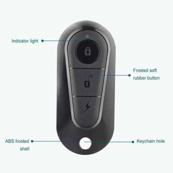 Universal 433MHz Remote Control Key for E-Bike Scooter 3 Button Wireless Copy Clone Key for Tailg Fast Efficient Garage Door Opener