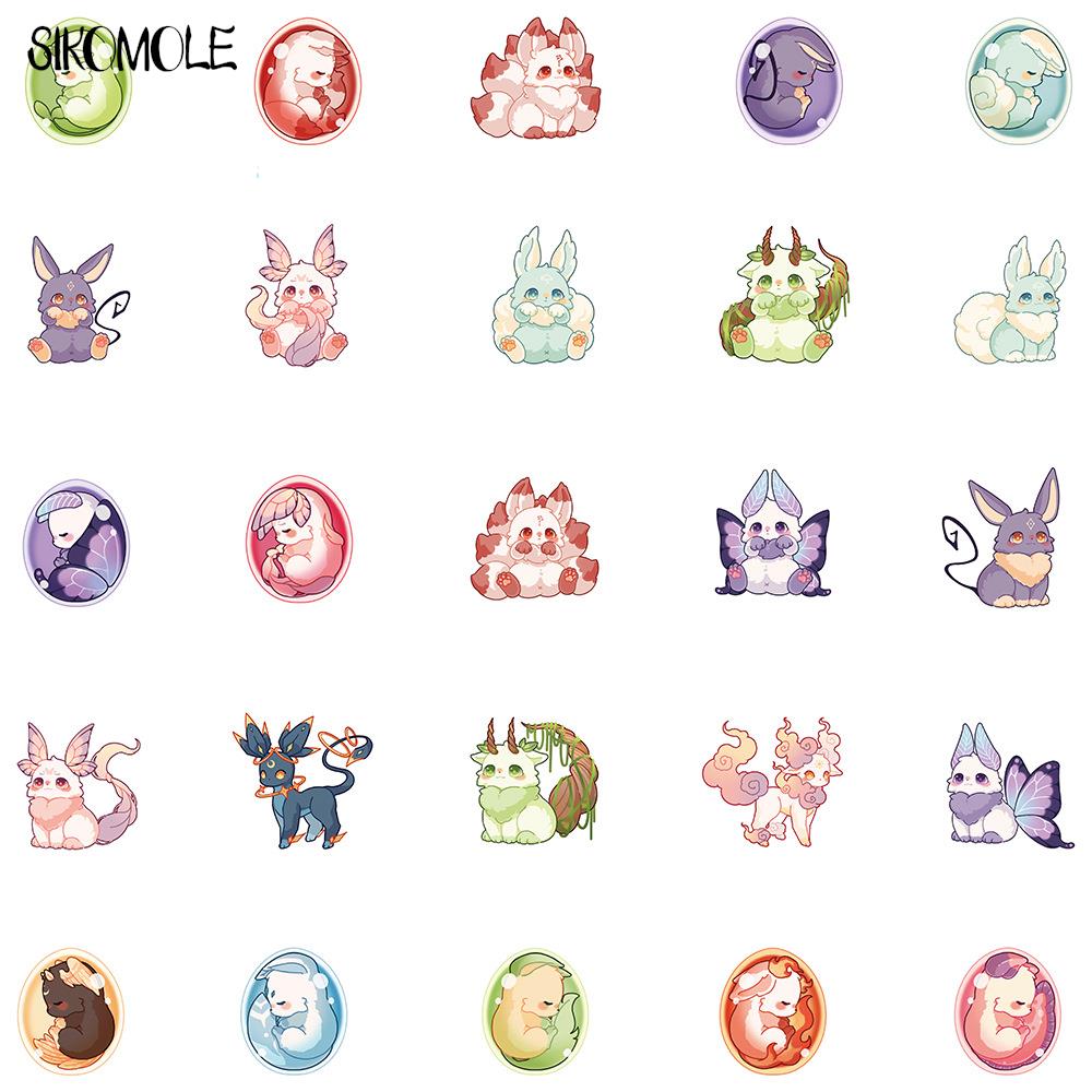 10 30 50PCS Cartoon Colorful Fantasy Animals Stickers DIY Toys Laptop Luggage Skateboard Suitcase Car Graffiti Decals Sticker F5