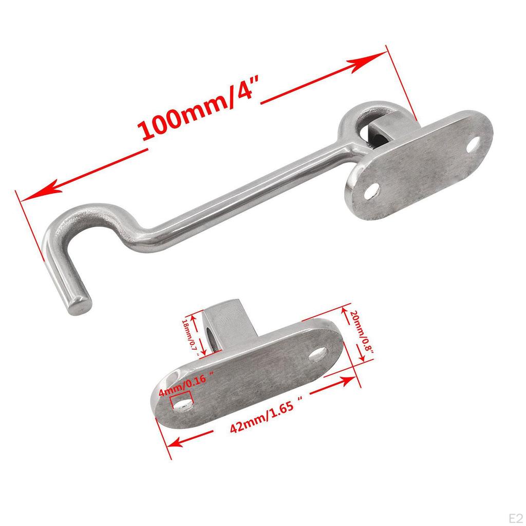 Cabin Hook and Eye Latch Stainless Steel Accessory Sturdy Professional Door Lock Easy