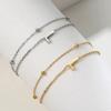 Cazador Stainless Steel Initial Letter Double Chains Bracelet for Women A-Z Alphabet Jewelry 2026 Bracelet On Hand Birthday Gift