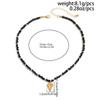 Simple and Fashionable Crystal CCB Bead Collarbone Necklace Ins Drip Oil Love Pendant Necklace for Women