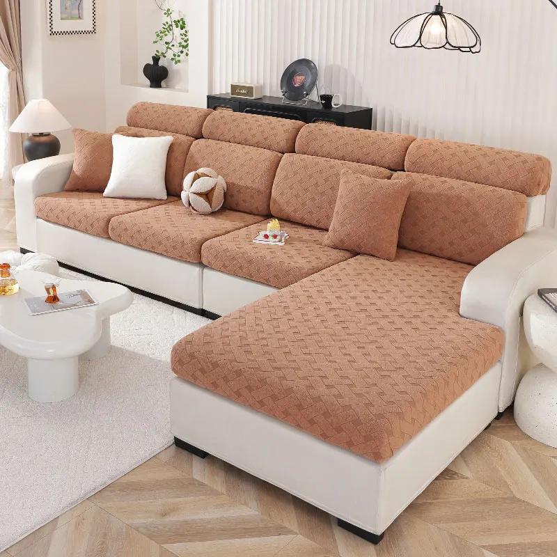 

Чехол для дивана из жаккарда, эластичный, толстый, чехол для подушки дивана, съемный, для чистки, для спальни, гостиной, офиса, дома, украшения для дивана 1PC Sofa Back Cover верблюд