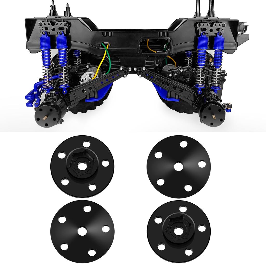 TRZX RC Wheel Hub Combiner 12mm RC Accessory Upgrade Parts for 1/10 Tamiya Clod Buster (4 Pieces)