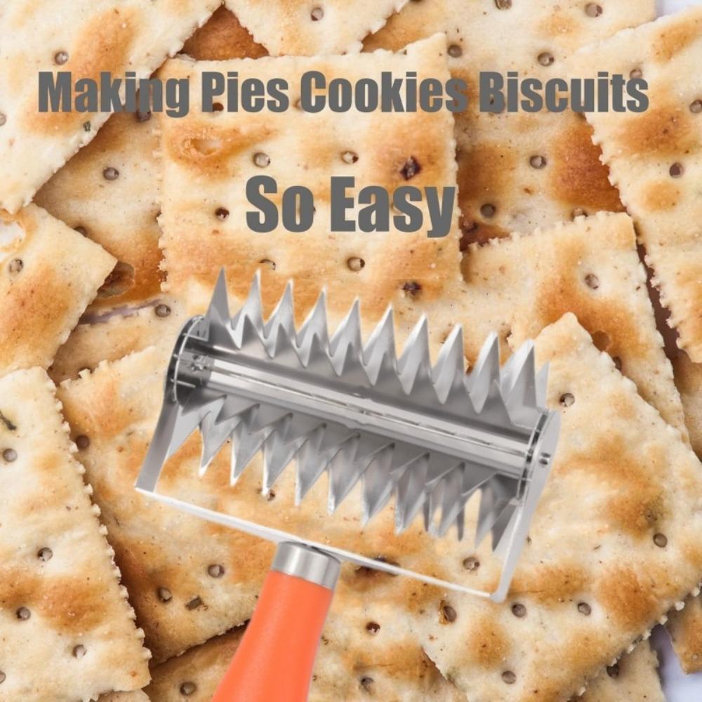 Stainless Steel Pizza Roller Puncher Effort-saving Berry Crusher Pizza Profile Puncher Pastry