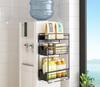 UYTON Multifunktionales Waschmaschinen-/Kühlschrank-Lagerregal, Kühlschrank-Seitenregal, Küchenaufbewahrung, Multifunktionales magnetisches Gewürzregal, 3 Ebenen