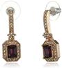 Newest Estele Purple Lusture Stone Women's Drop Earrings