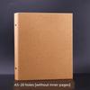 A5 Cowhide Loose-Leaf Binder Shell Information Bag Storage File Folder Folder 20-Hole Student inside Pages of Notebook Paper Clip
